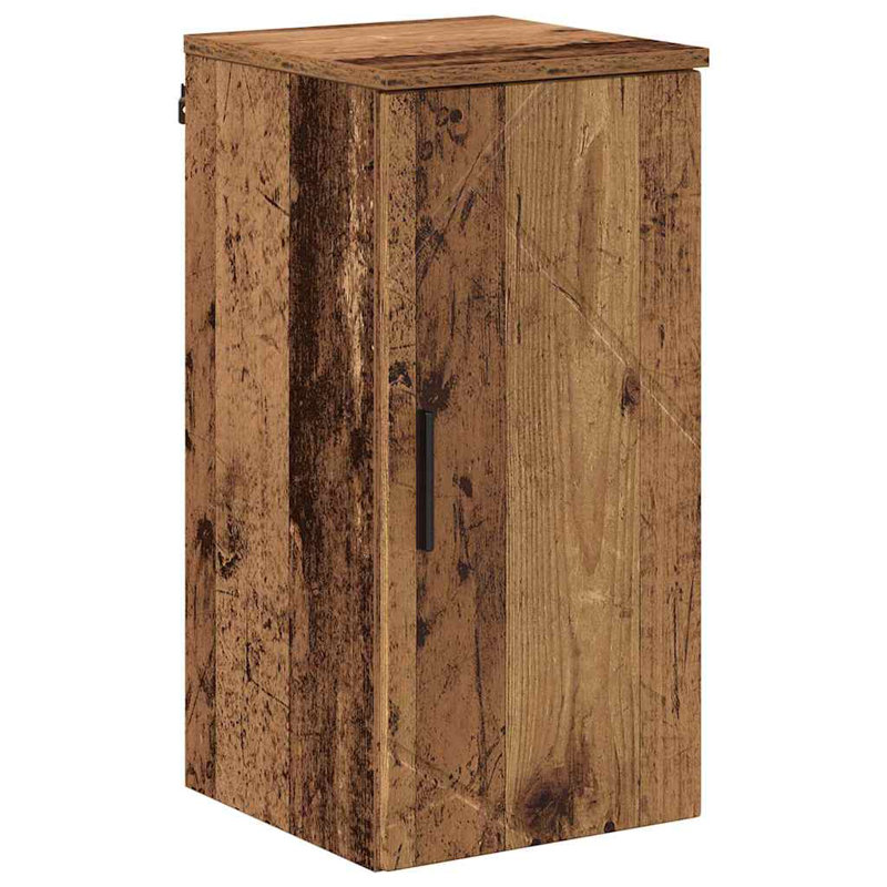 30cm Wall Mounted Bathroom Vanity Base Only, Old Wood