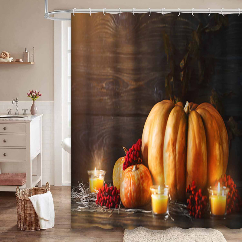 Rideau de douche Pumpkins, L 72 po x l 72 po