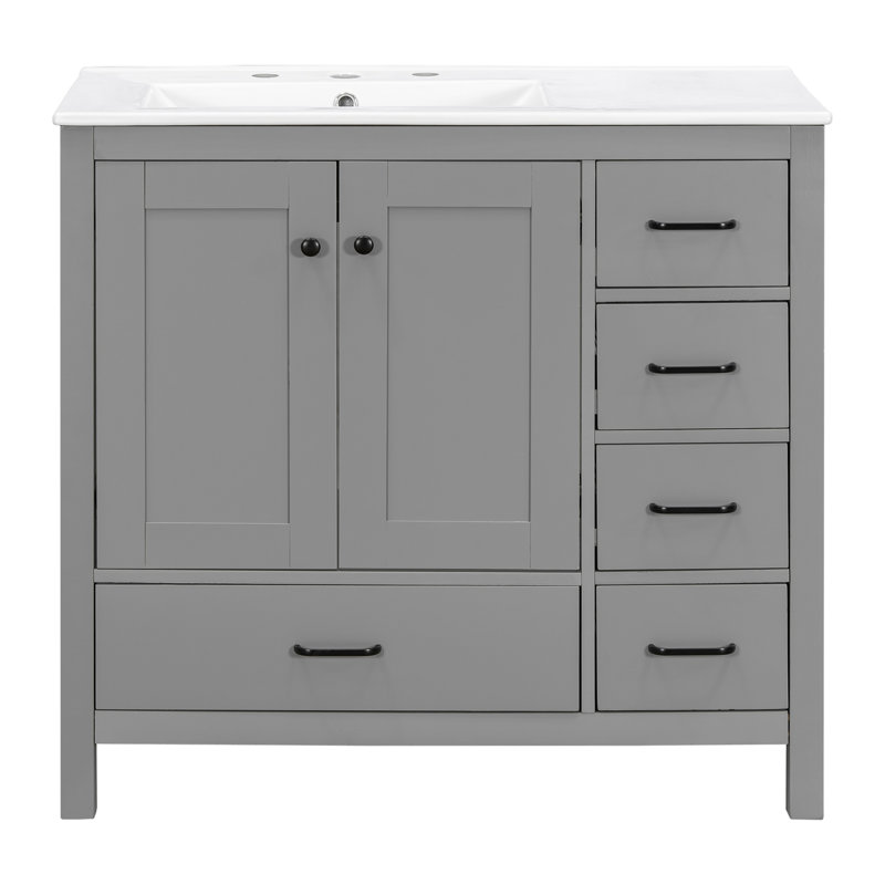 Meuble-lavabo 36 po avec lavabo en céramique