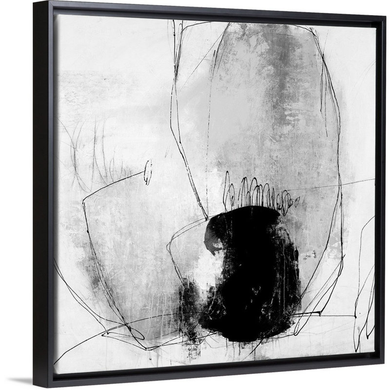 "Lignée III" par Joshua Schicker - impression sur toile, Cadre flottant noir, H 18 po x l 18 po x P 1,75 po