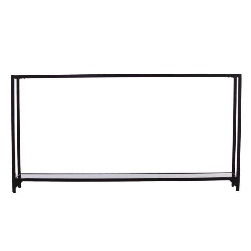 Console Charlie-Adam, Noir, 29" H x 56" W x 8" D, Clear
