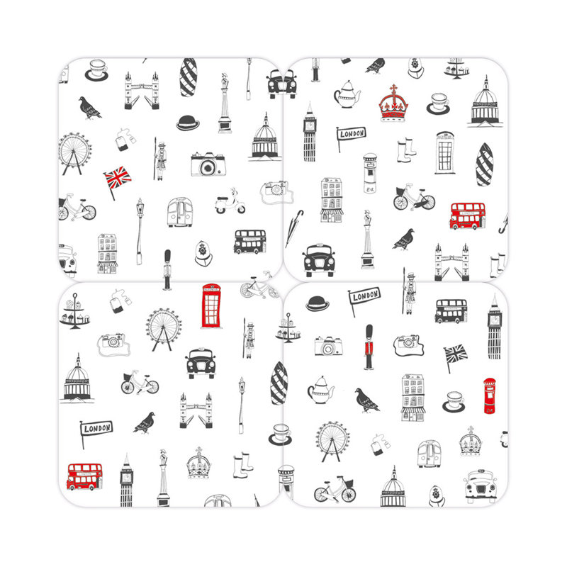 Victoria Eggs Simply London Charcoal Coaster