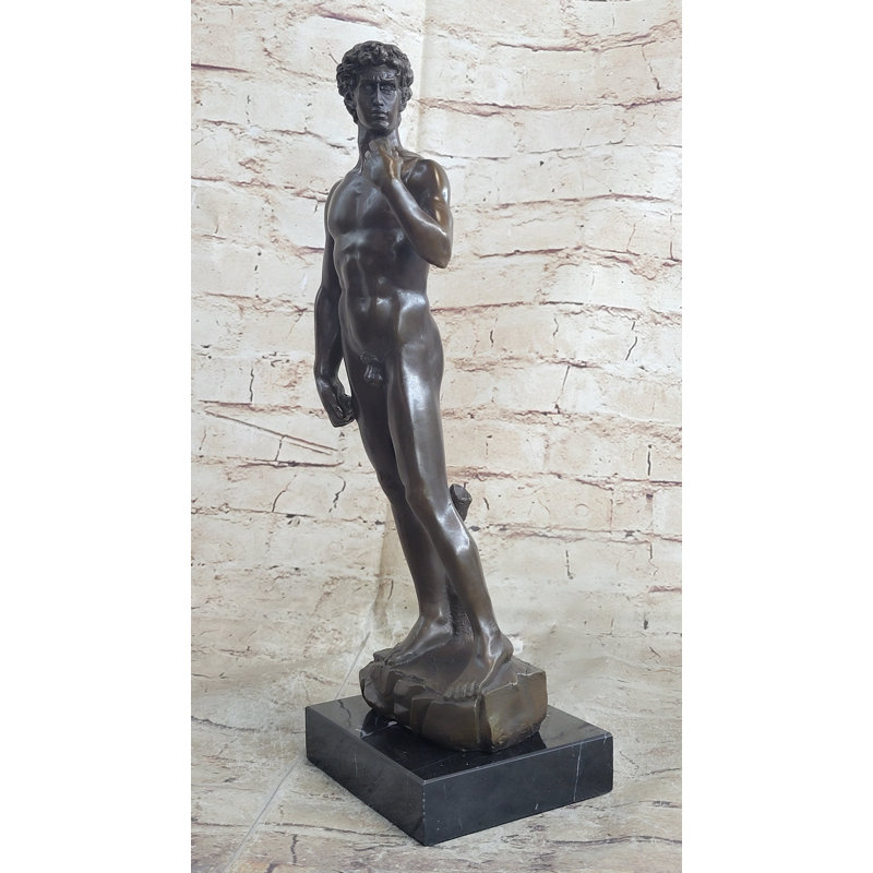 Reproduction de statue de Michel-Ange en bronze coulé à chaud Michelangelo