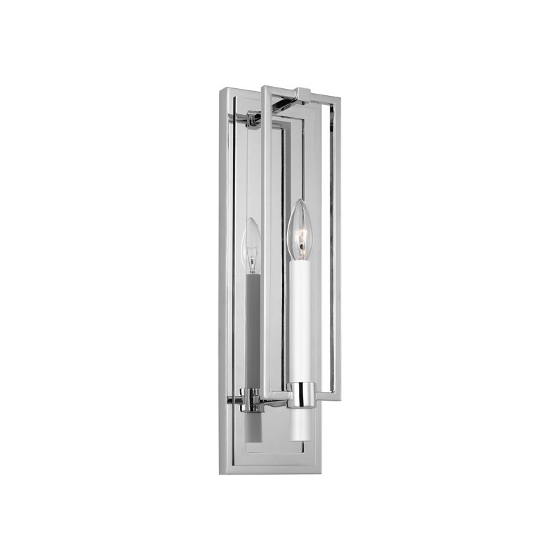 Marston 1 - Light Candle Wall Light, Polished Nickel