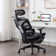 Swivel Ergonomic Mesh Office Chair With Footrest Adjustable Backrest Lumbar Support