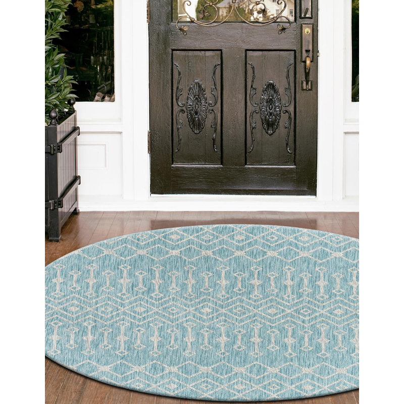 Kimber Geometric Indoor / Outdoor Rug, Round 3'3"