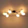 6 - Light Elliptical Opal Glass Globe Linear Semi Flush Mount