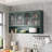 47.25" Four-Door Glass Wall Cabinet Storage, Wall-Mounted,Suitable For Kitchen, Living Room, Bathroom(Dark Green)-2121149118