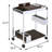 Serving Cart with Stemware Shelf