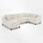 U-Shaped Sectional Sofa With Storage And USB Ports-679831699