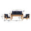 Matinque 4 Piece Teak Outdoor Conversation Sofa Set-317159238