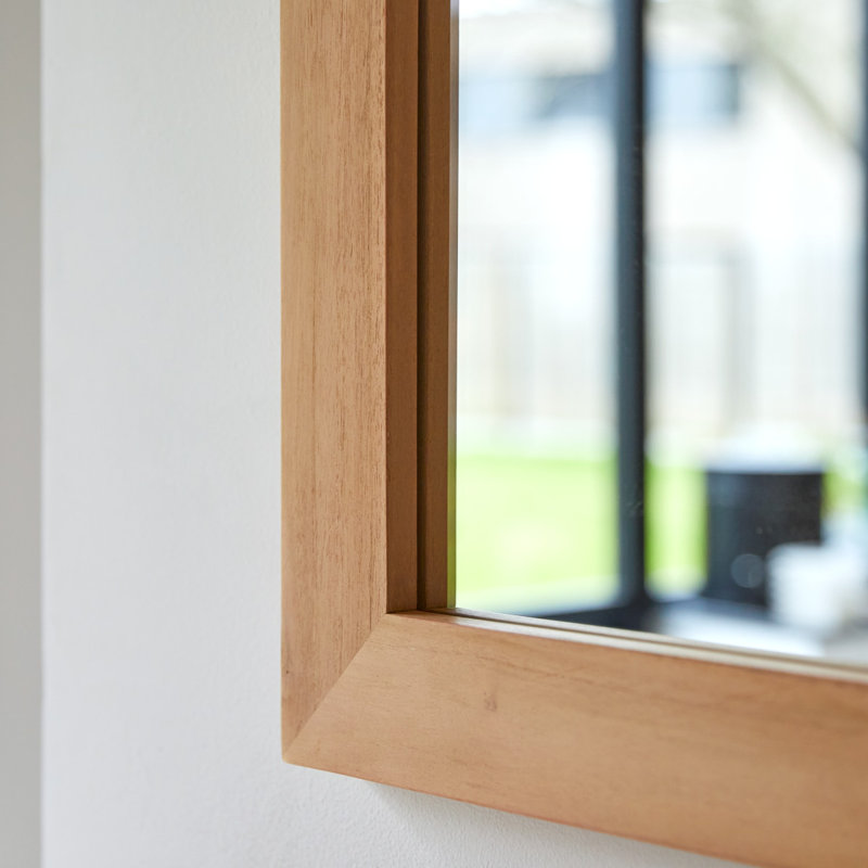 Tona Rectangle Solid Wood Mirror, 35.43" x 27.56"