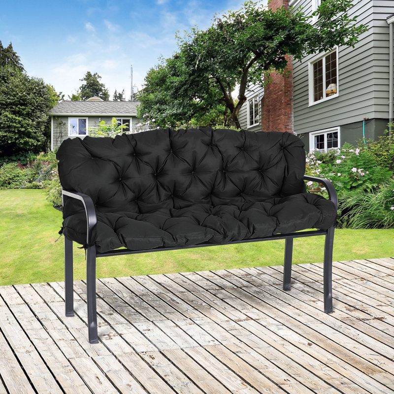 Garden Bench Cushion, Black