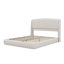 Queen Bed Frame With Upholstered Wingback Headboard, Low-Profile Platform Construction-1884316836