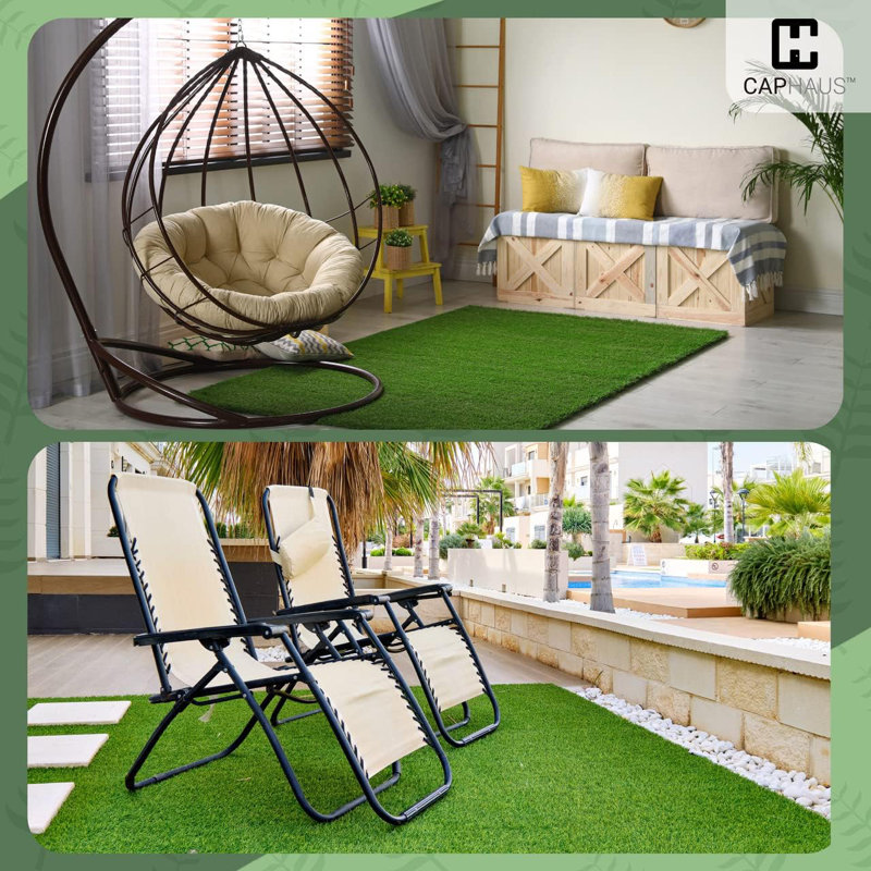 2.5FT X 4.5FT Artificial Turf Grass Rolls with Drainage for Indoor/Outdoor, 11.2 SQ FT, 1.38" H x 54" W x 30" D