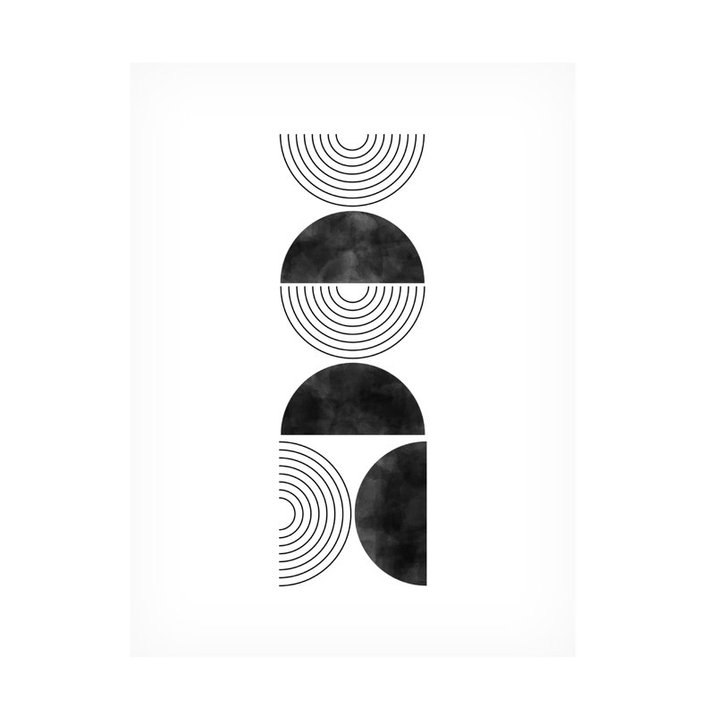 Œuvre d'art sur toile noire Elena Ristova, H 14 po x l 19 po