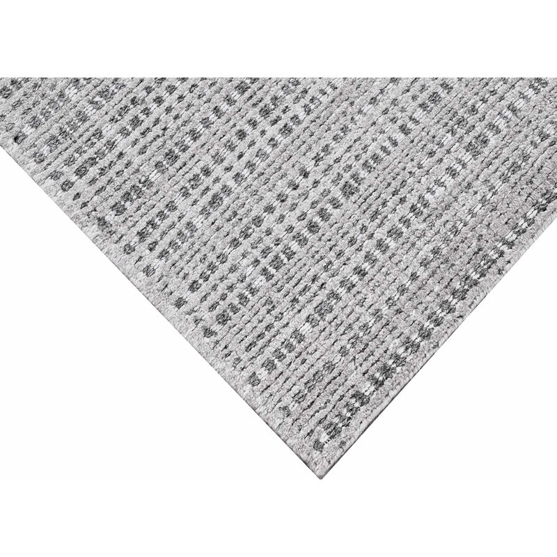 Hand Knotted Plaid Area Rug, Rectangle 9' x 12'