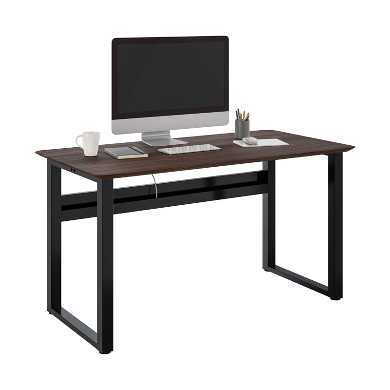 Seville Classics airLIFT® Desk, 54” W x 28” D x 29” H, Walnut