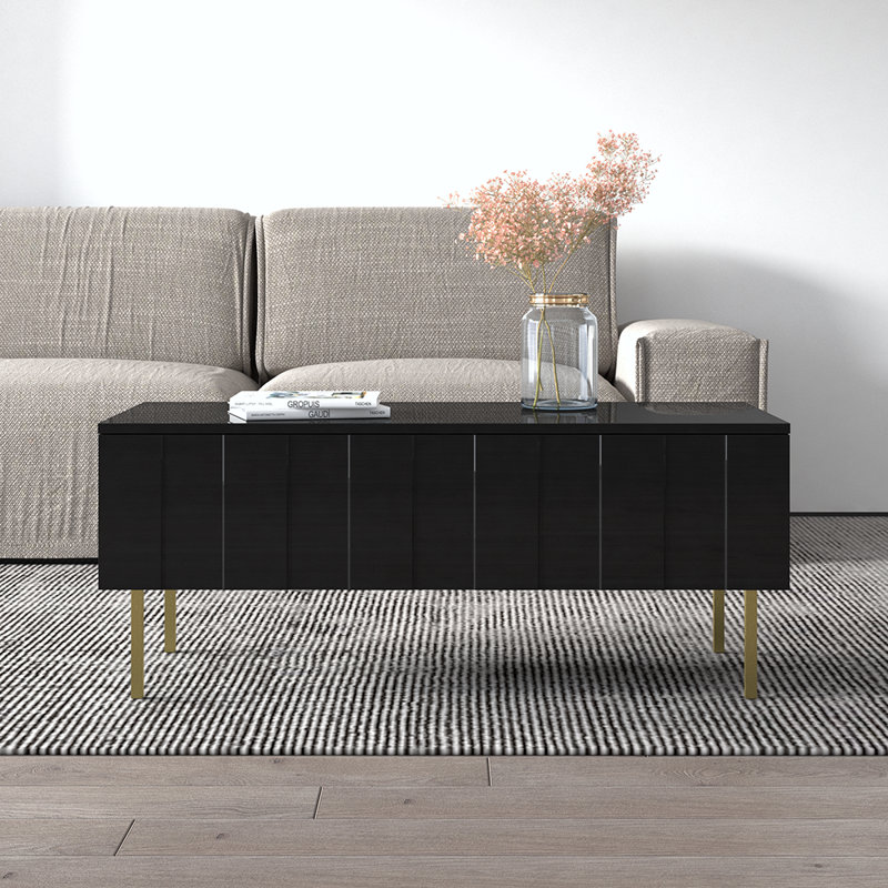 Atterberry 4 Legs Coffee Table, Black