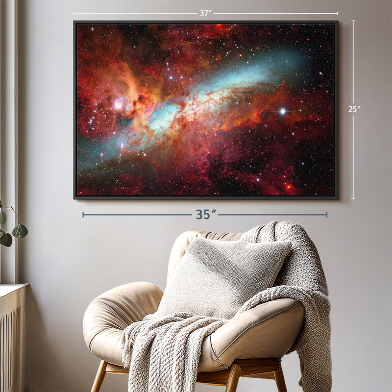 Impression sur toile Galaxy, H 25 po x l 37 po