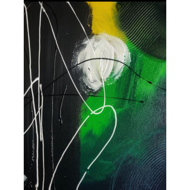 Manipuler l'art visuel acrylique, peinture sur toile par Kapil Vadhera, décor abstrait contemporain pour espaces modernes