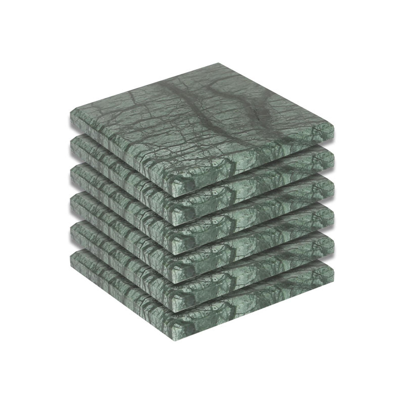 Marble Square 6 Piece Coaster Set