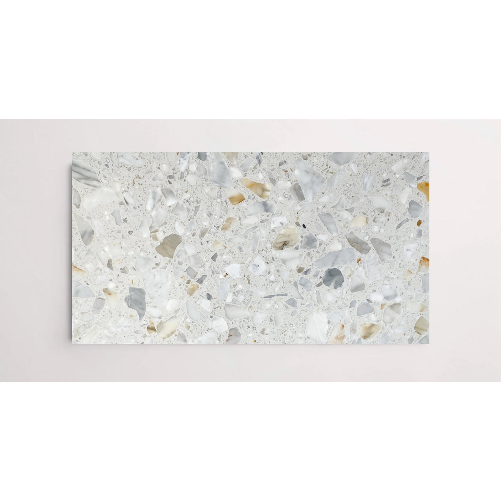 Agglo 24" x 24" Honed, New Bianco Scato
