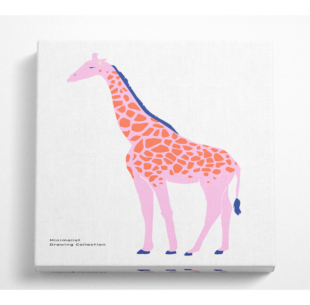 Rosa Giraffe - Kunstdrucke auf Segeltuch