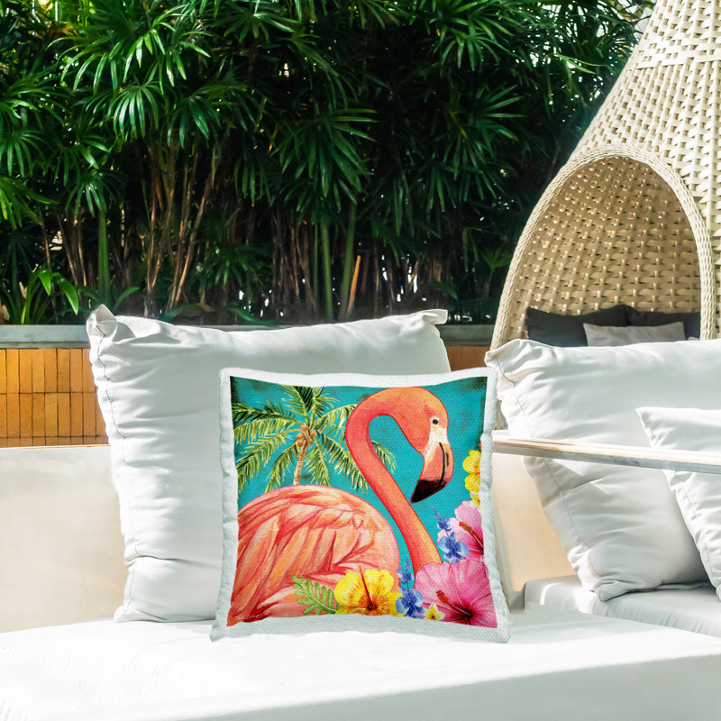 Floral Outdoor Throw Pillow