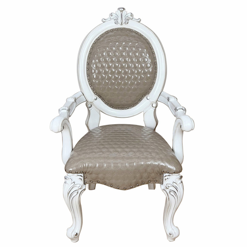 De 2 chaises avec accoudoirs taupe / os - Design élégant, structure (2) taupe et os stable, assise