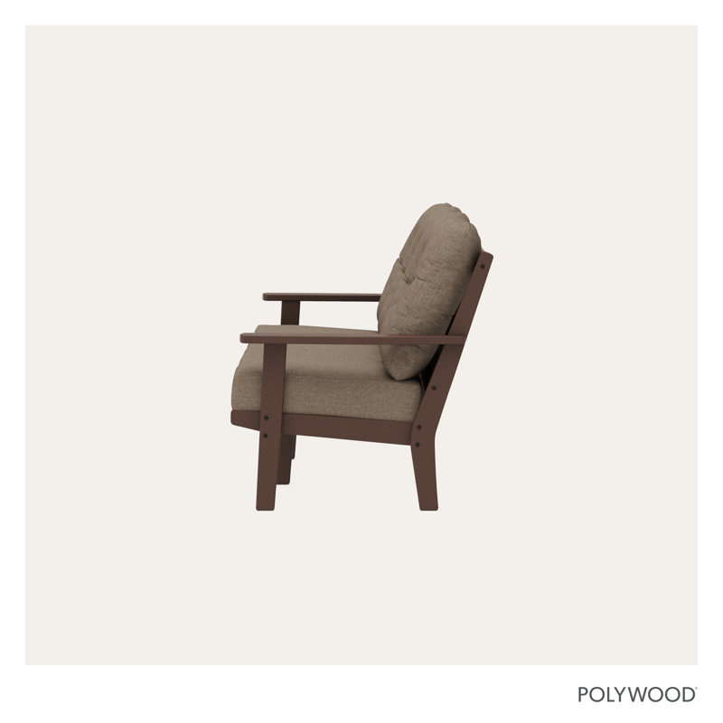 Oxford Deep Seating Sofa, Spiced Brown Revolution®, Mahogany