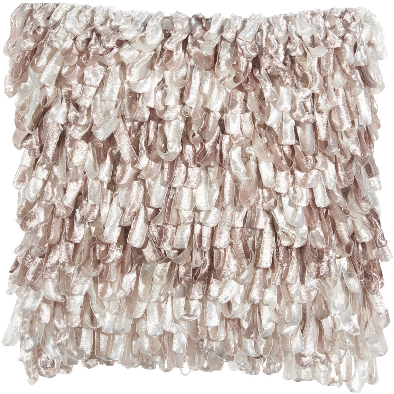 Housse de coussin carré et insert, Rosé