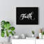 Faith Cursive White - Wrapped Canvas Print-2001667422