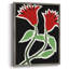 «Pop Flowers VI», reproduction encadrée - bois massif-1236678823
