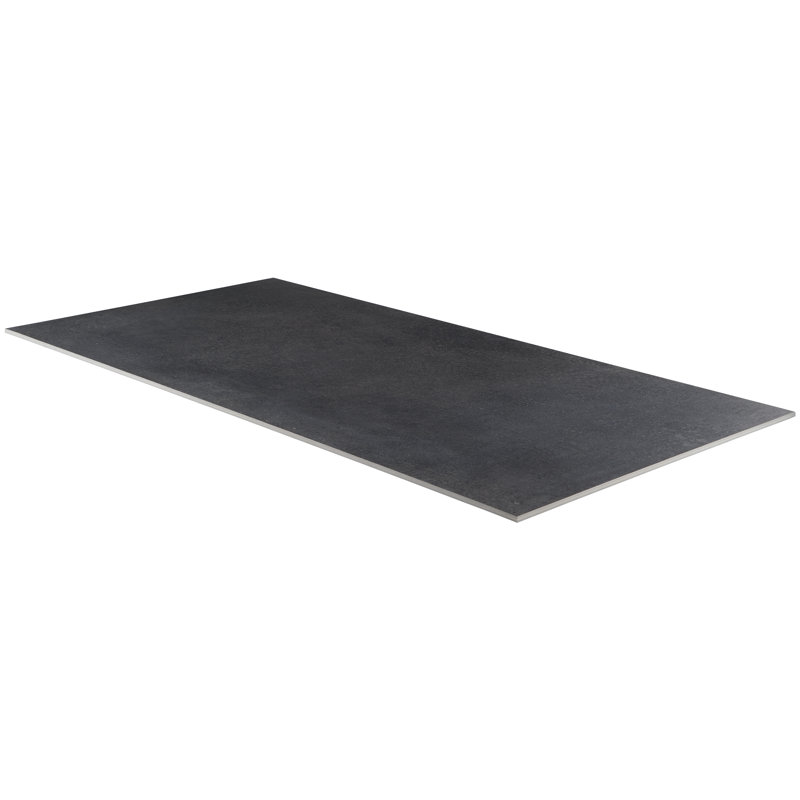 Staten 24" x 47" Porcelain Concrete Look Wall & Floor Tile, Black