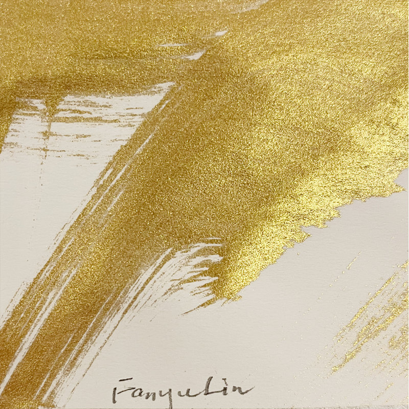 Gold No.22 by Fanyu Lin - Single Picture Frame Painting