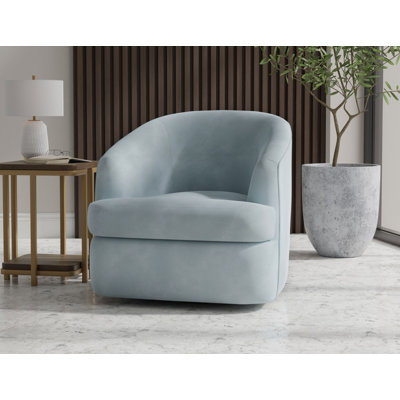 Fauteuil d'appoint pivotant Lessy, mousse moelleuse douce, métal