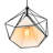 18'' 1-Light Down Pendant with Black Finish – For Dining Room, Kitchen, Hallway – E26 LED Compatible – Geometric Open Frame with Modern Architectural Style-1652419076