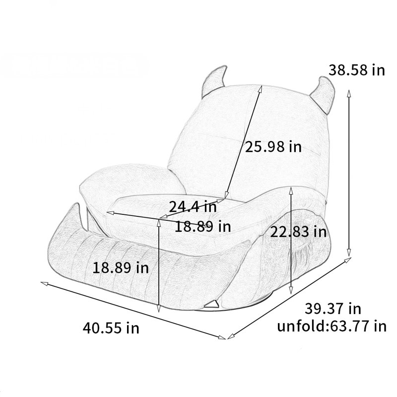 Joli fauteuil inclinable et confortable, Vert / blanc cassé