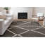 Tapis beige / noir en laine noué à la main-1901039762