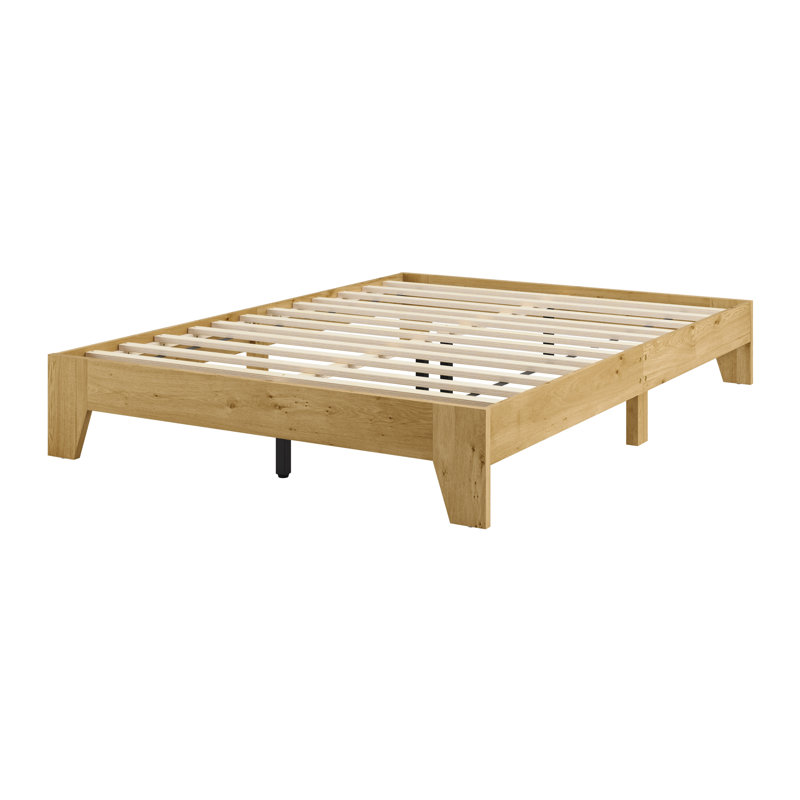 Lit plateforme en bois avec lattes, Double