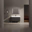 Meuble-lavabo autoportant avec lavabo en résine