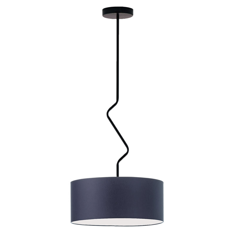 Candless 1 - Light Drum Pendant, Navy, Matte Black