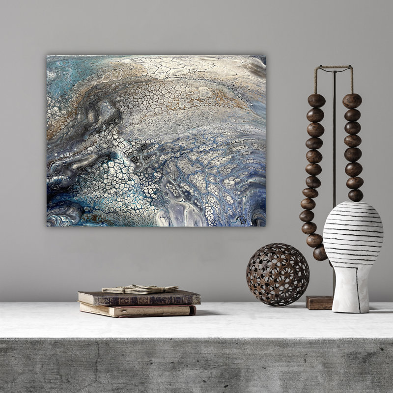 River Water by Rachel Farmer - Artist Enhanced Canvas Print, 32" H x 42" W x 1" D, Wrapped Canvas