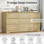 Grande commode moderne en bois avec 9 tiroirs et rangement profond-2118935182