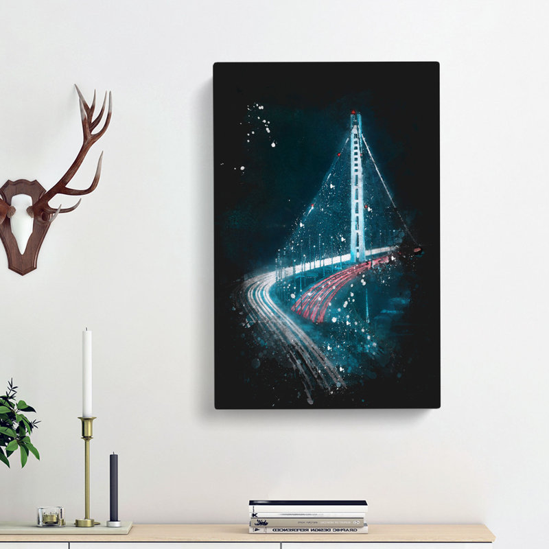 Oakland Bay Bridge in San Francisco - Wrapped Canvas, 76cm H x 50cm W x 3cm D