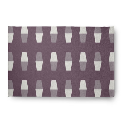 Tapis intérieur / extérieur mauve plat Flatweave