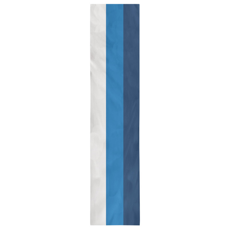 Chemin de table basket Philadelphia, L 72 po x l 16 po, Blanc / bleu / bleu marine, Sergé de coton