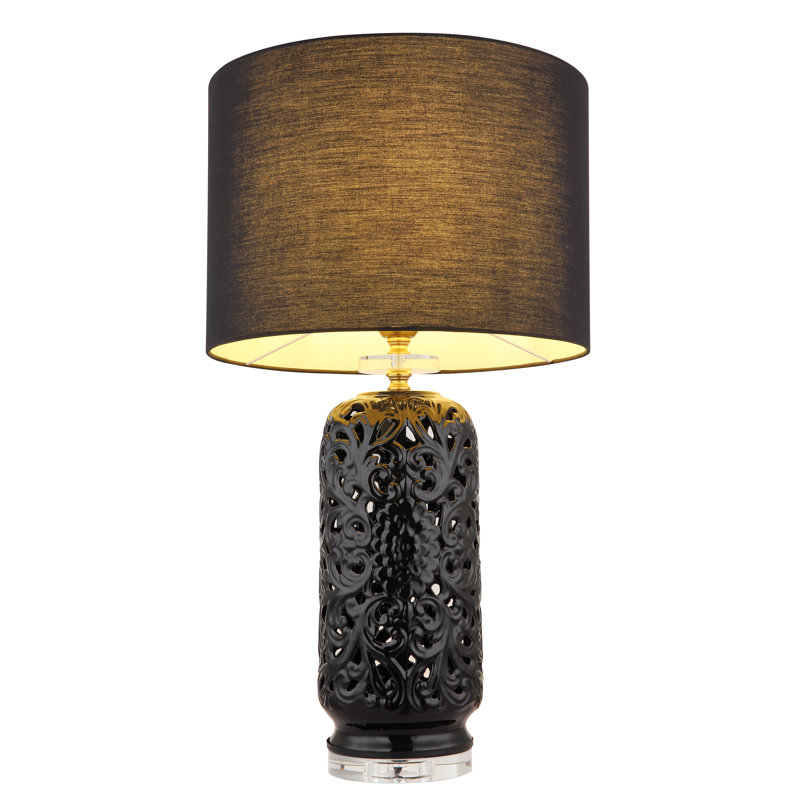 Meaghan Ceramic Table Lamp, Black