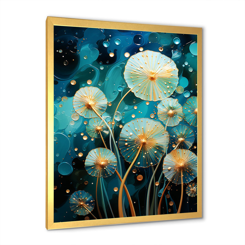 Seacreature Reflections sur toile, H 32 po x l 16 po x P 1 po, Cadre doré simple